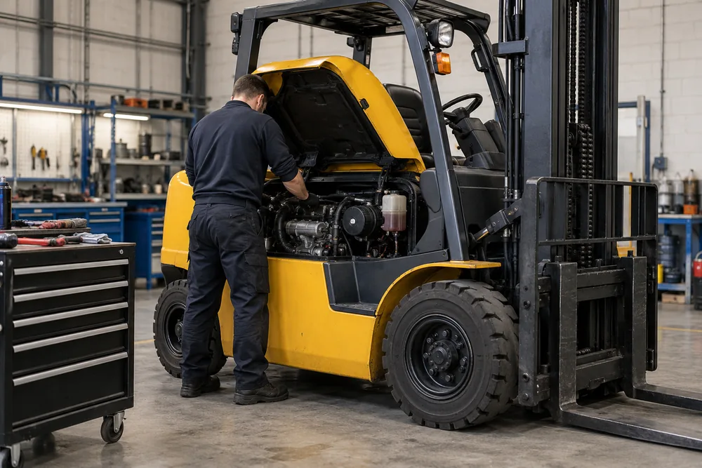 Routine forklift maintenance with a clear scope, practical scheduling and useful records.